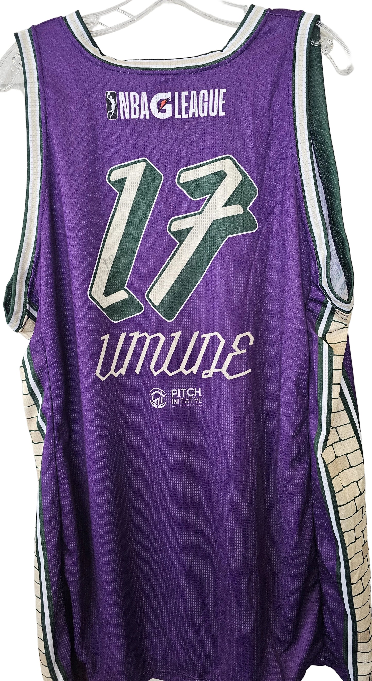 Bucks Assignment Player Umude 17- Homelessness Awareness 2024 Signed Theme Jersey