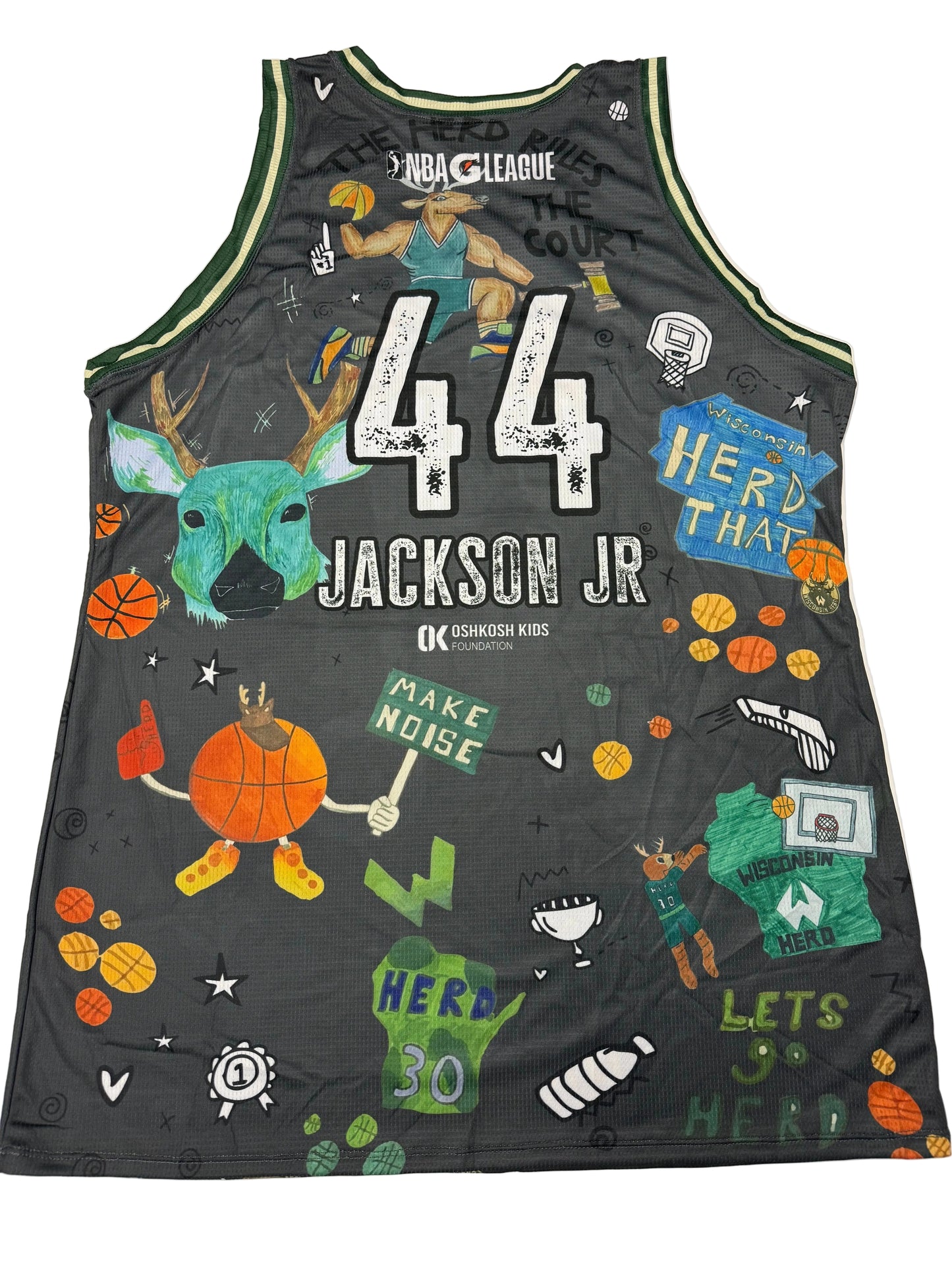 Bucks Assignment Player Jackson Jr. 44- BMO Art Contest 2025 Theme Jersey