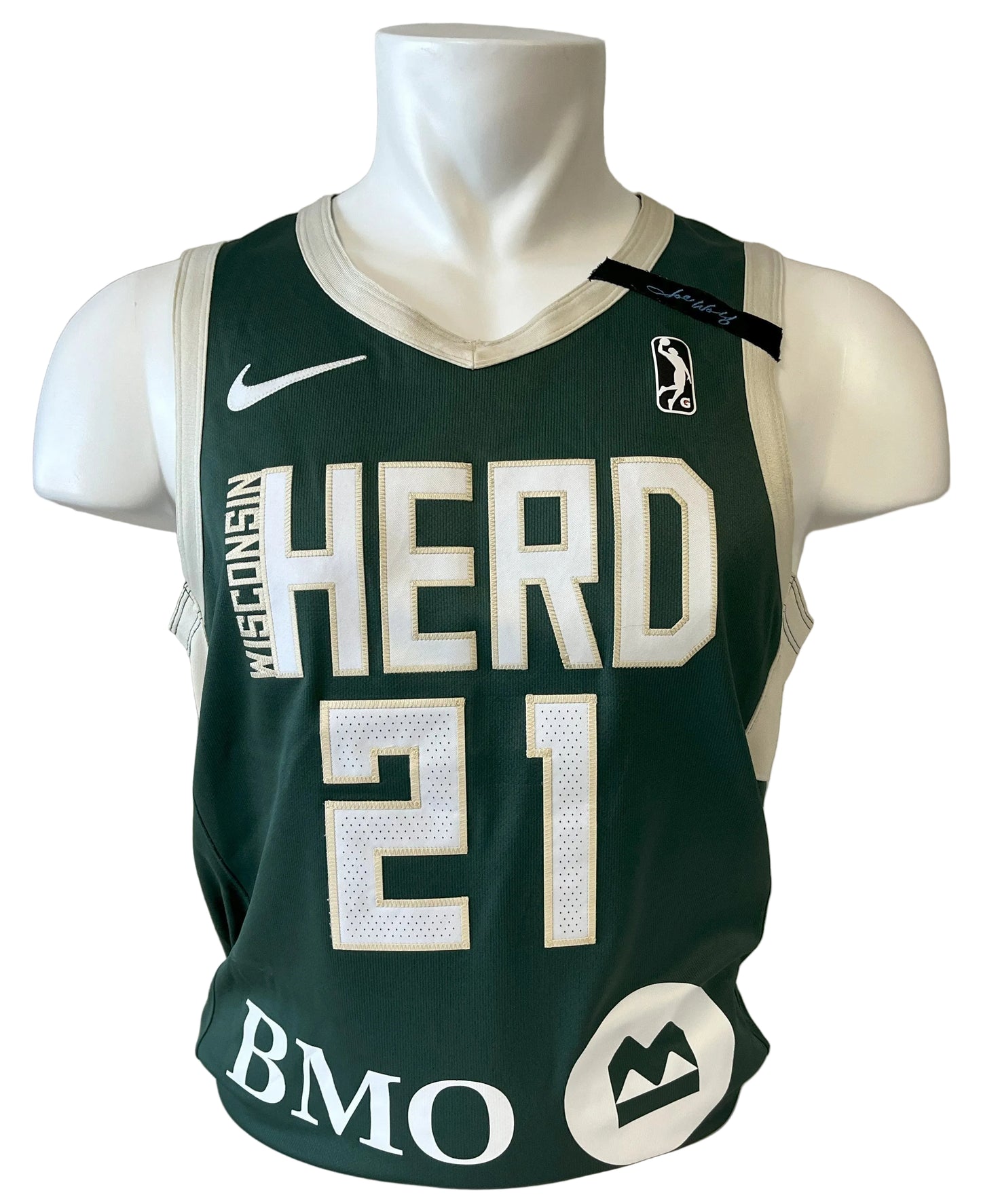 Authentic Player Worn Wisconsin Herd Jersey- Tyler Smith #21- Home Jersey