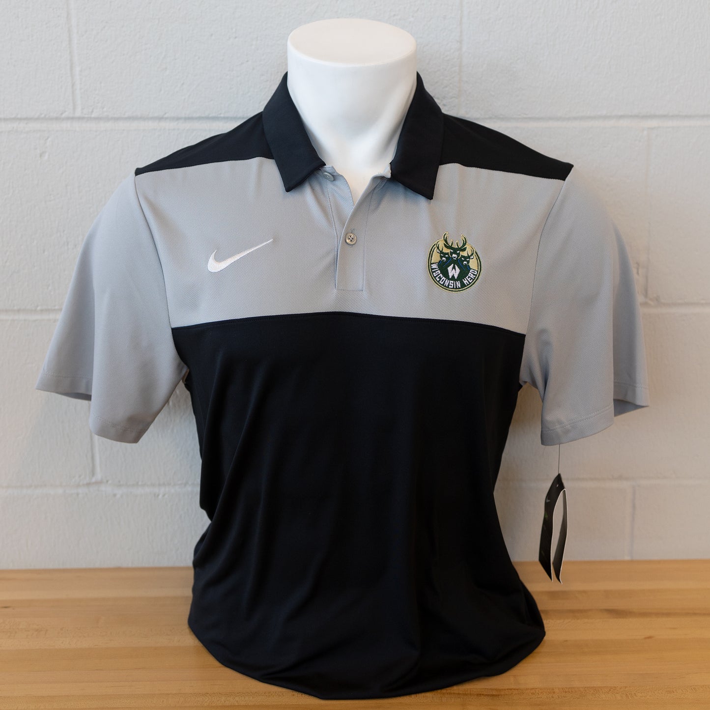 Men's Black and Grey Herd Primary Polo