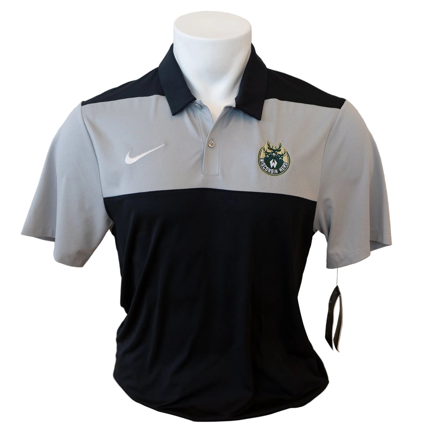 Men's Black and Grey Herd Primary Polo