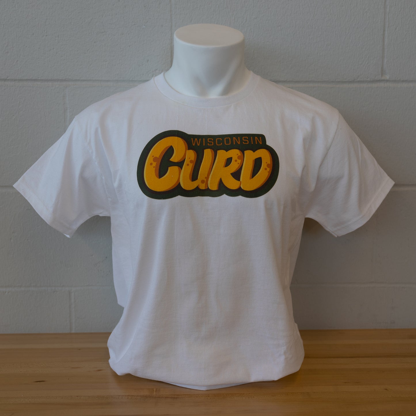 Men's Wisconsin Curd White T-Shirt