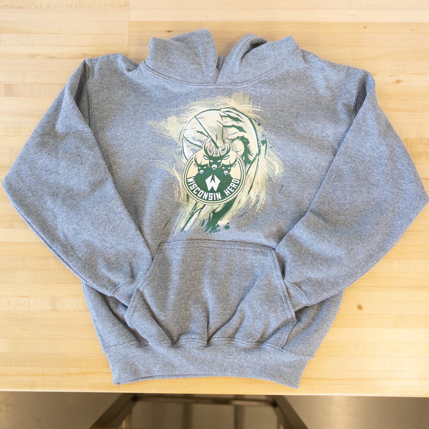 Youth Hood Herd Primary Paint Grey Sweatshirt