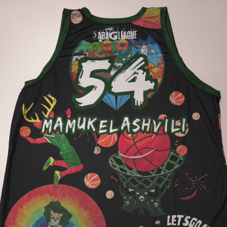 Sandro Mamkelashvili 2022-23 BMO Art Theme Jersey (1 of 1)