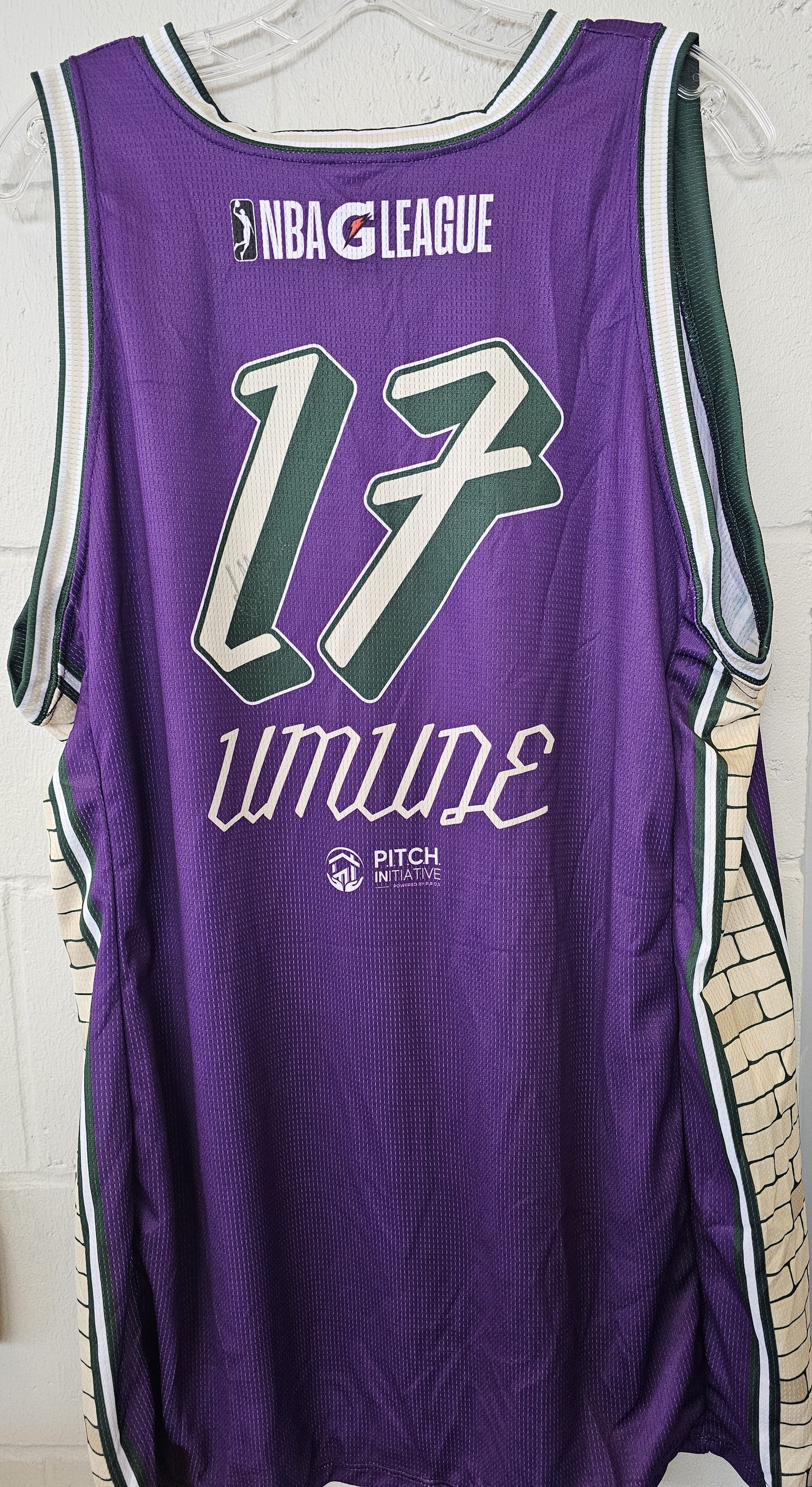 Bucks Assignment Player Umude 17- Homelessness Awareness 2024 Signed Theme Jersey