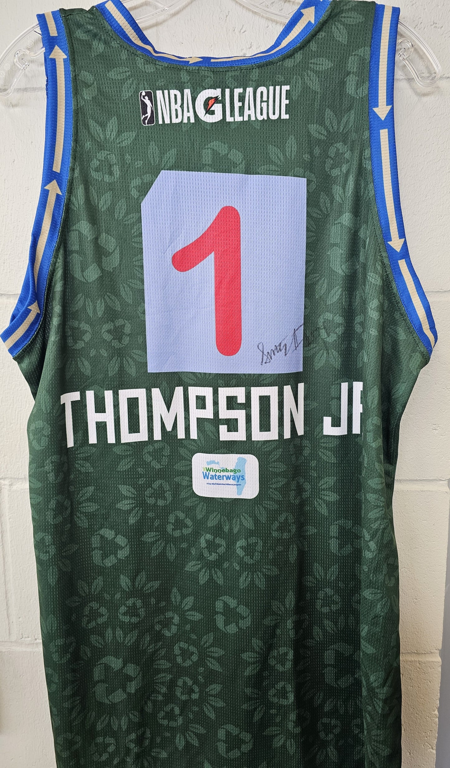 Theme Jersey Thompson Jr. 1- Go Green Night 2024 Signed Theme Jersey