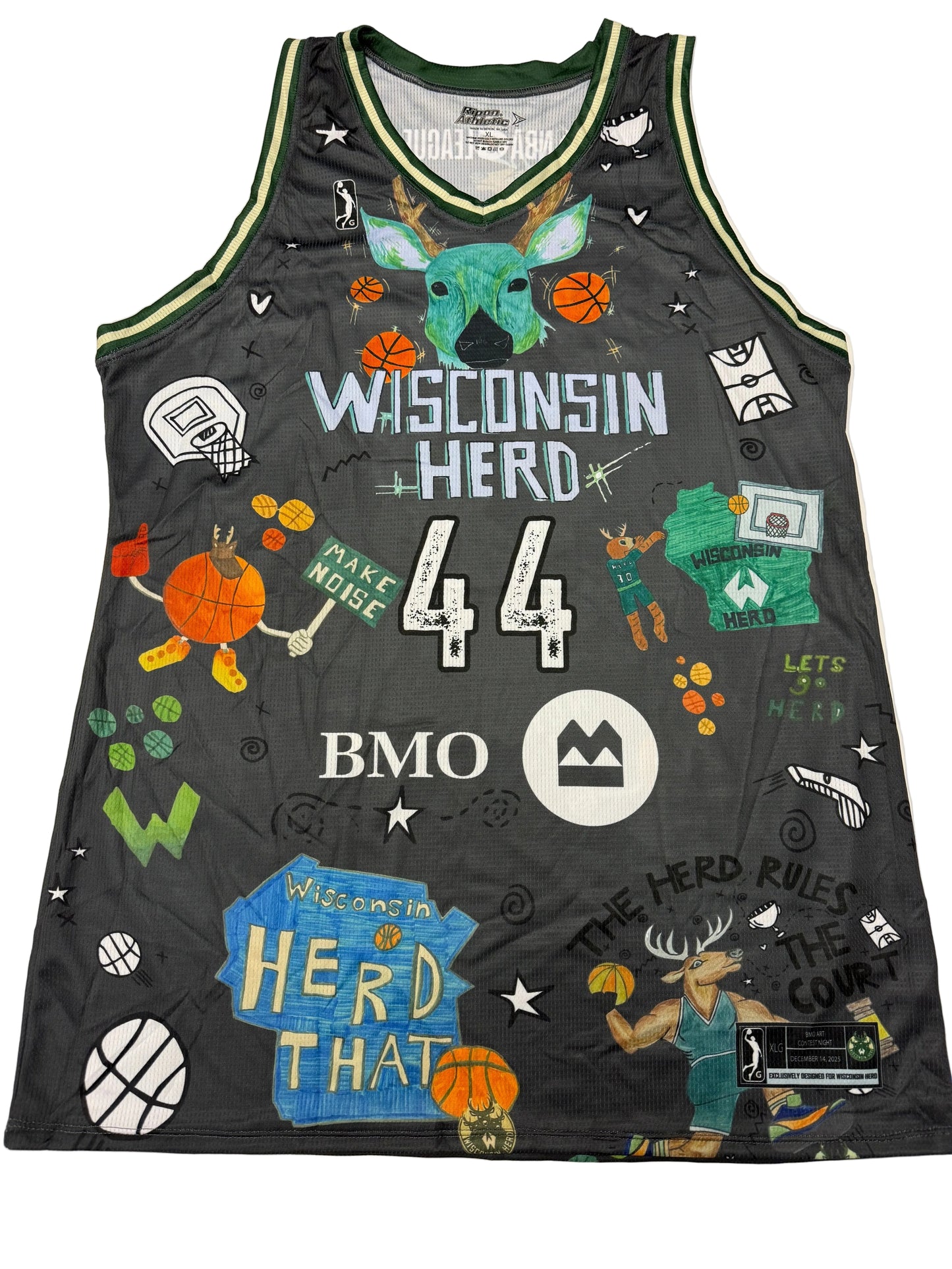 Bucks Assignment Player Jackson Jr. 44- BMO Art Contest 2025 Theme Jersey