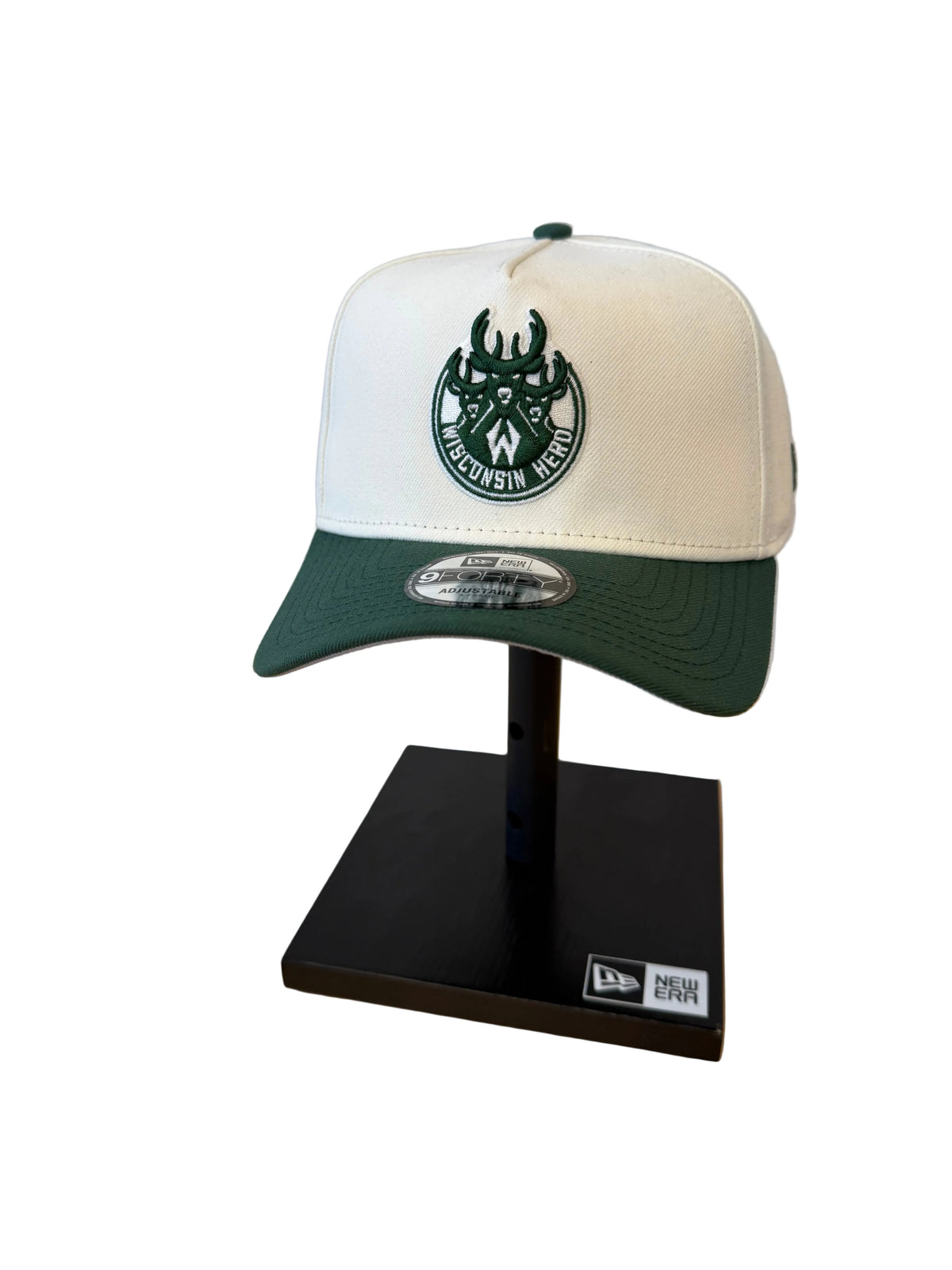 New Era Adjustable Hat 940 Primary Herd Cream and Green