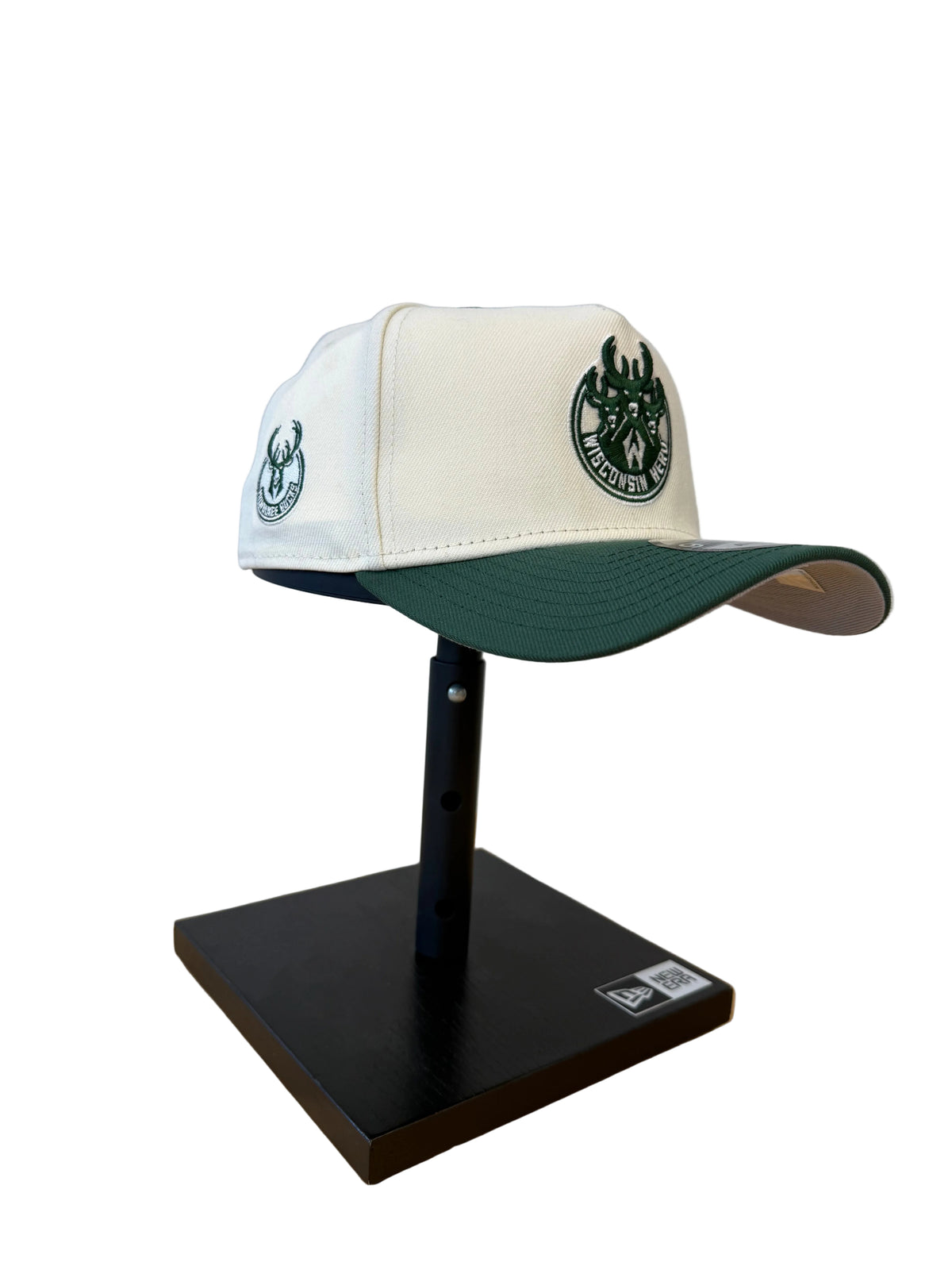 New Era Adjustable Hat 940 Primary Herd Cream and Green
