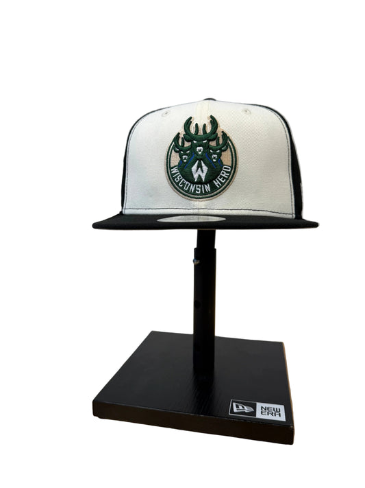 White and Black New Era Hat Snapback 950 Primary Herd
